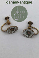 Anton Michelsen Forgyldt Sterling Sølv Marguerit Øreringe