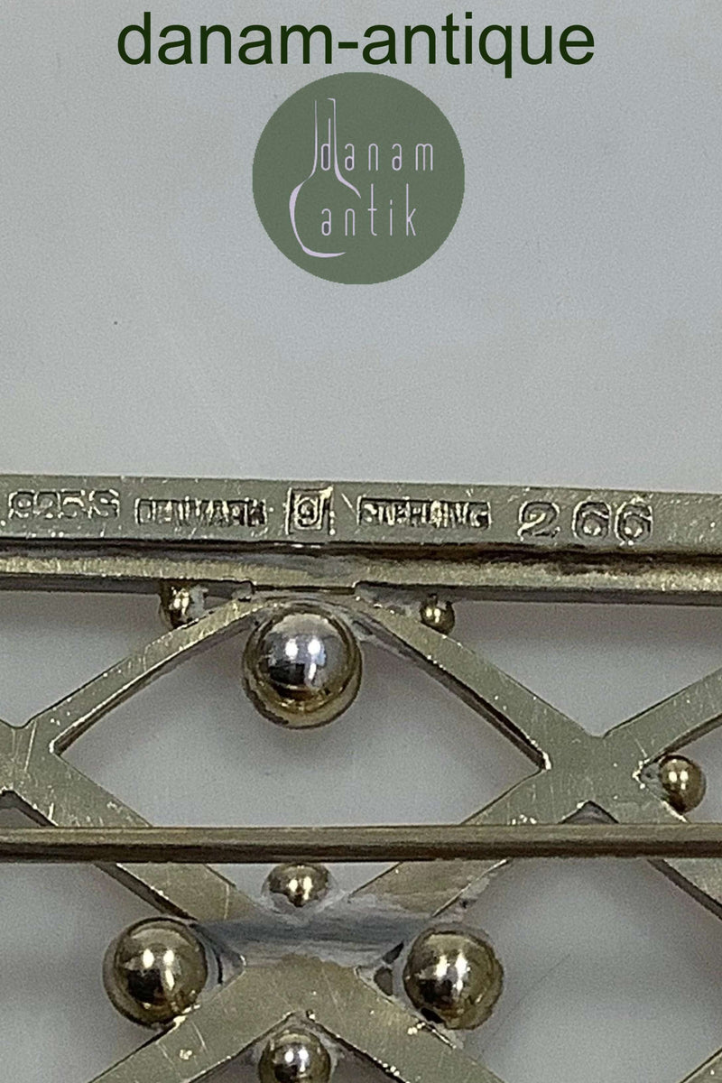 Georg Jensen Forgyldt Sterling Sølv Broche No 266