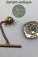 Georg Jensen Forgyldt Sterling Sølv (Royal Copenhagen) Slipsenål Revers Pin