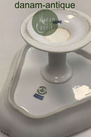 Royal Copenhagen Hvid Flora Danica Perlestel trekantet opsats No 3511