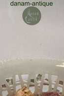 Royal Copenhagen Hvid Flora Danica Perlestel Oval Frugtkurv No 3536