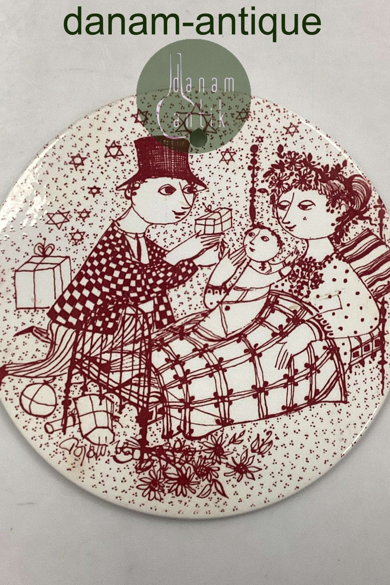 Bjørn Wiinblad: Rød december platte fra Nymølle - MIRAKEL