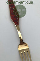Sorenco Christmas fork 1969 of gold-plated sterling silver with enamel.