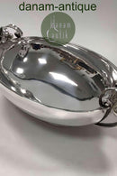 Georg Jensen Sterling Silber Große Ovale Art Deco Schale Nr. 622B
