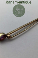 David Andersen 14K Gold Brooch / Tie Pin with Amethyst Measures 4.7 cm (1.85 inch) Weight 2.4 gr. (0.08 oz)