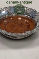 Sølvplet / Træ Flaske Bakke