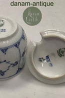 Royal Copenhagen Musselmalet Riflet Sennepskrukke med låg No. 64