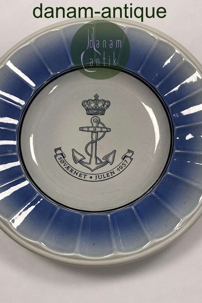 Royal Copenhagen / Aluminia Navy Christmas Plate 1957