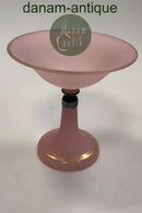 Glas opsats Kandis Skål i Pink / lyserødt  Slid på guld dekoration