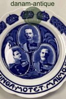 Rørstrand Platte Nordisk Konge møde Malmø 1914 Sverige Bølgekant