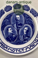 Rørstrand Platte Nordisk Konge møde Malmø 1914 Sverige