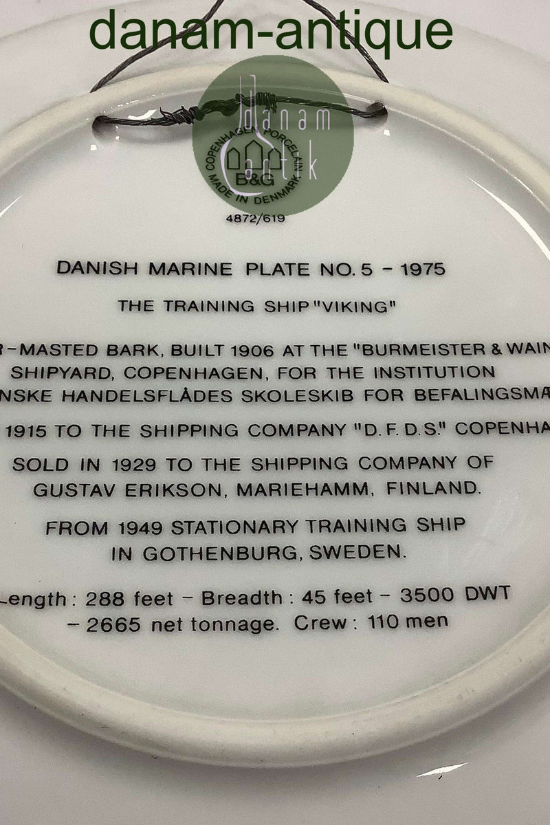 Bing og Grøndahl Skibsplatte fra 1975