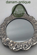 Sølv Taskespejl med kæde