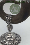 Tysk Sølvmonteret Drikkehorn (Gemse)