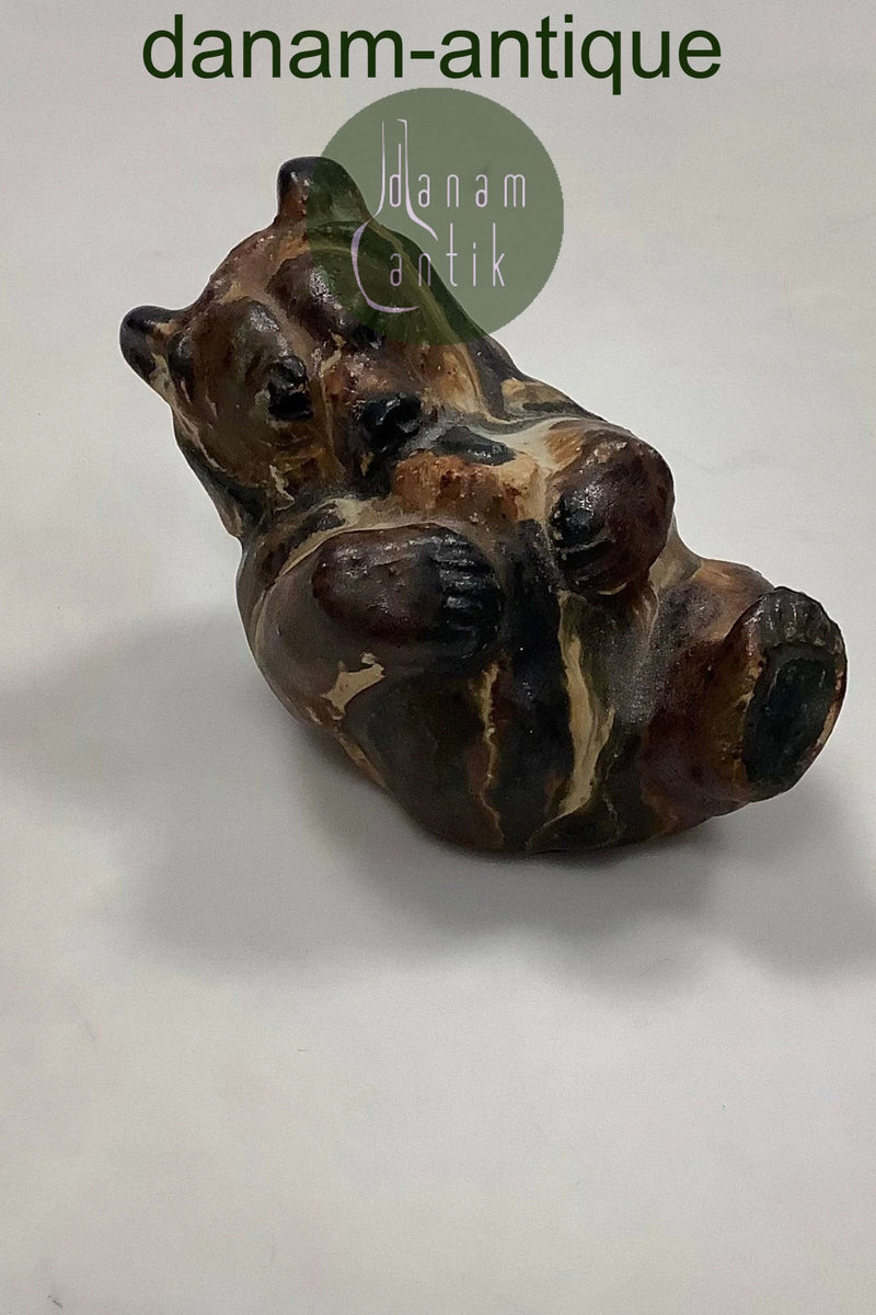 Arne Ingdam Figur af Bjørne Unge i lækker glasur