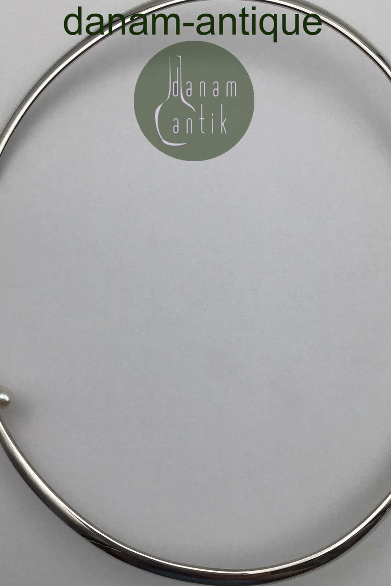 Georg Jensen Sterling Sølv Halsring No. 296 m Perler Torun