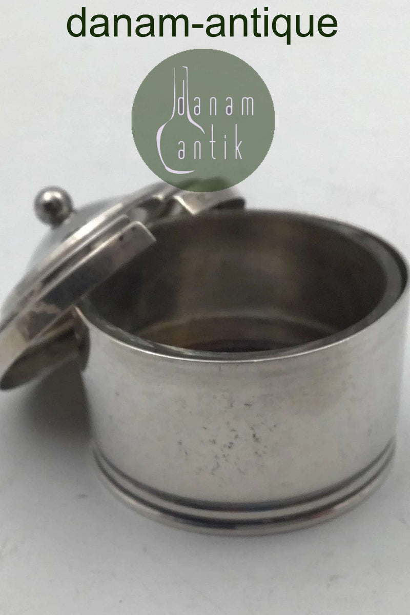 Sølv Salt kar med låg