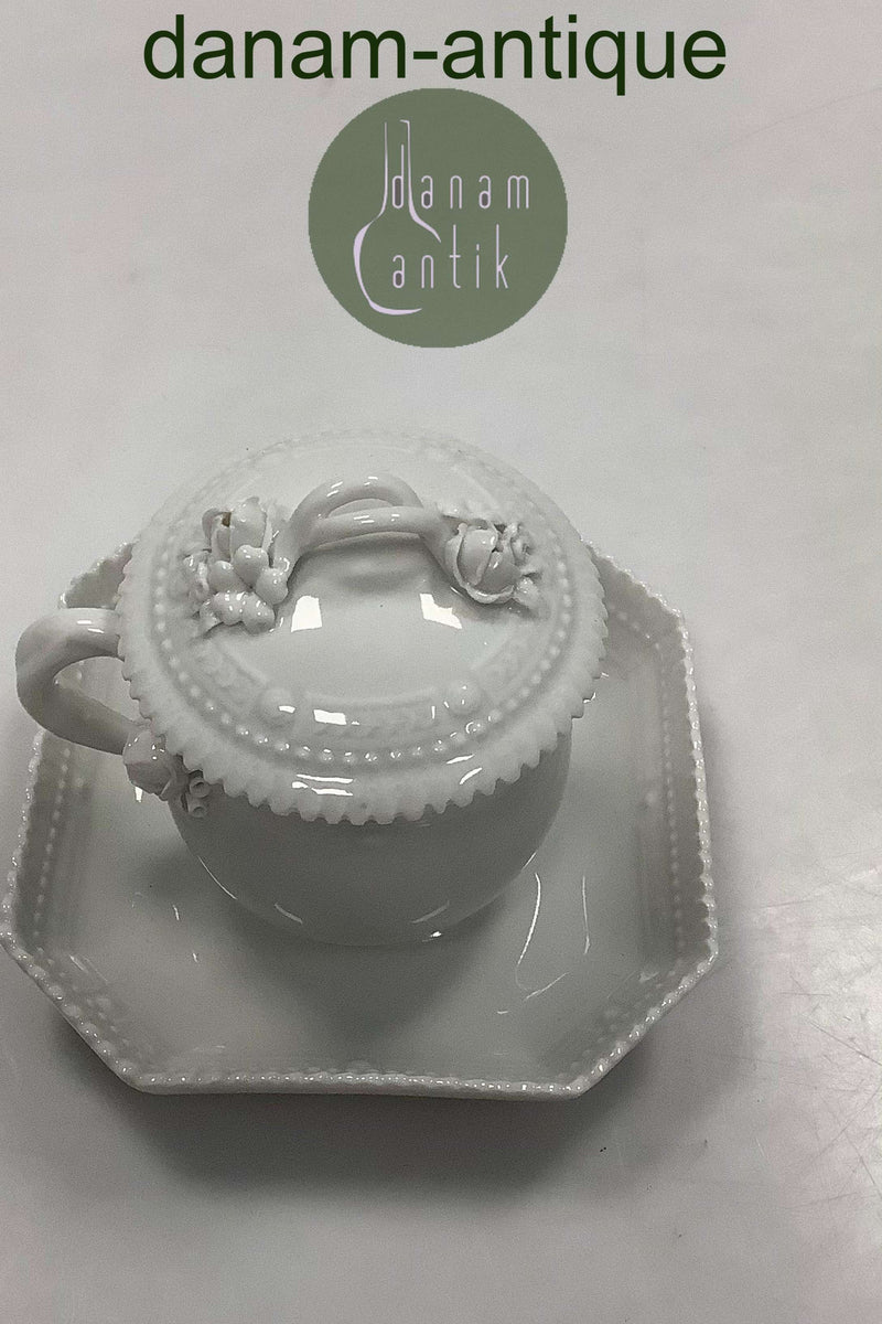 Royal Copenhagen White Flora Danica / Pearl Pattern Cream Cup No 20/3514