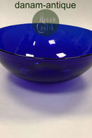 Blå Glasskål af Gunnar Ander for Lindshammar Sverige