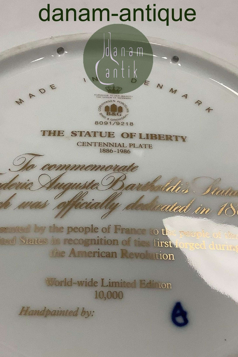 Bing og Grøndahl Frihedsgudinden 1886 - 1986 Platte