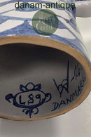 Bjørn Wiinblad 工作室烛台，蓝色，编号 L89，1976 年制造