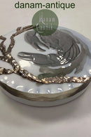 Royal Copenhagen Art Nouveau Sølv monteret Krabbeskål Anton Michelsen 1912. No 19/9