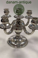 5アーム銀メッキキャンドルホルダー