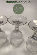 Sæt på 3 Empire Drikkeglas med slibninger måske engelsk