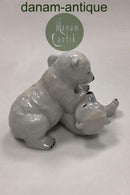 Royal Copenhagen Motherly love Figur Isbjørne unger der leger No 324