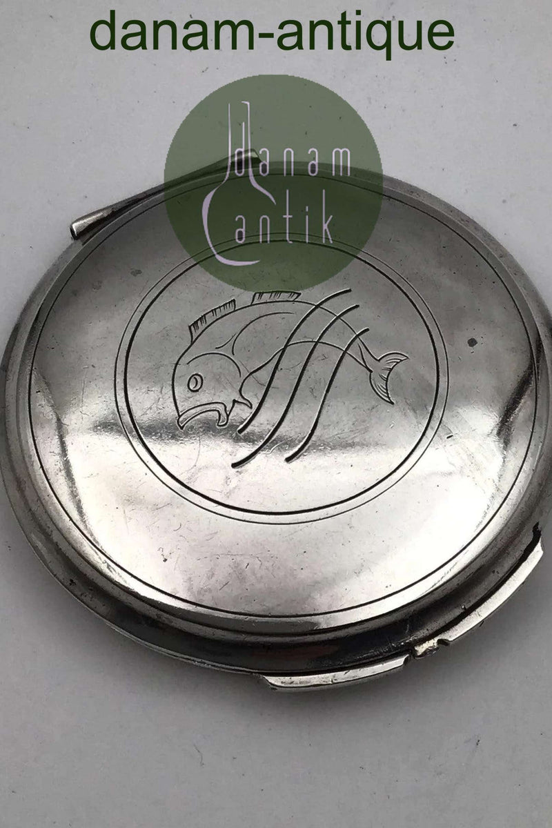 Georg Jensen Sterling Sølv Pudderdåse No. 231K Harald Nielsen