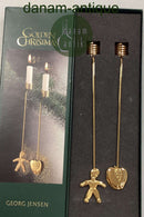 Georg Jensen Golden Christmas Lyseholder - Garnnisse og Æble 2001
