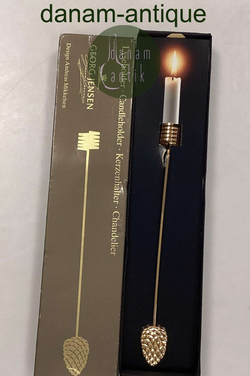 Georg Jensen Golden Christmas Lyseholder - Kogle 1994