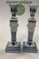 Royal Copenhagen Musselmalet Riflet Et par lysestager No 15