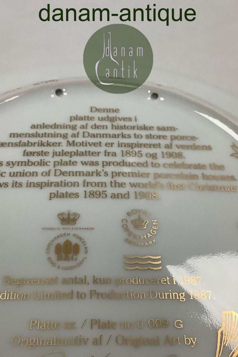 Bing og Grøndahl Royal Copenhagen Madonna med barn Mindeplatte 1908 / 1895