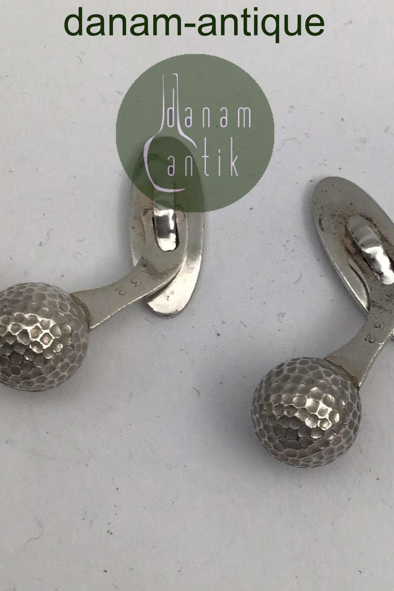 Georg Jensen Sterling Sølv Manchetknapper No. 132 (Golf-bold)