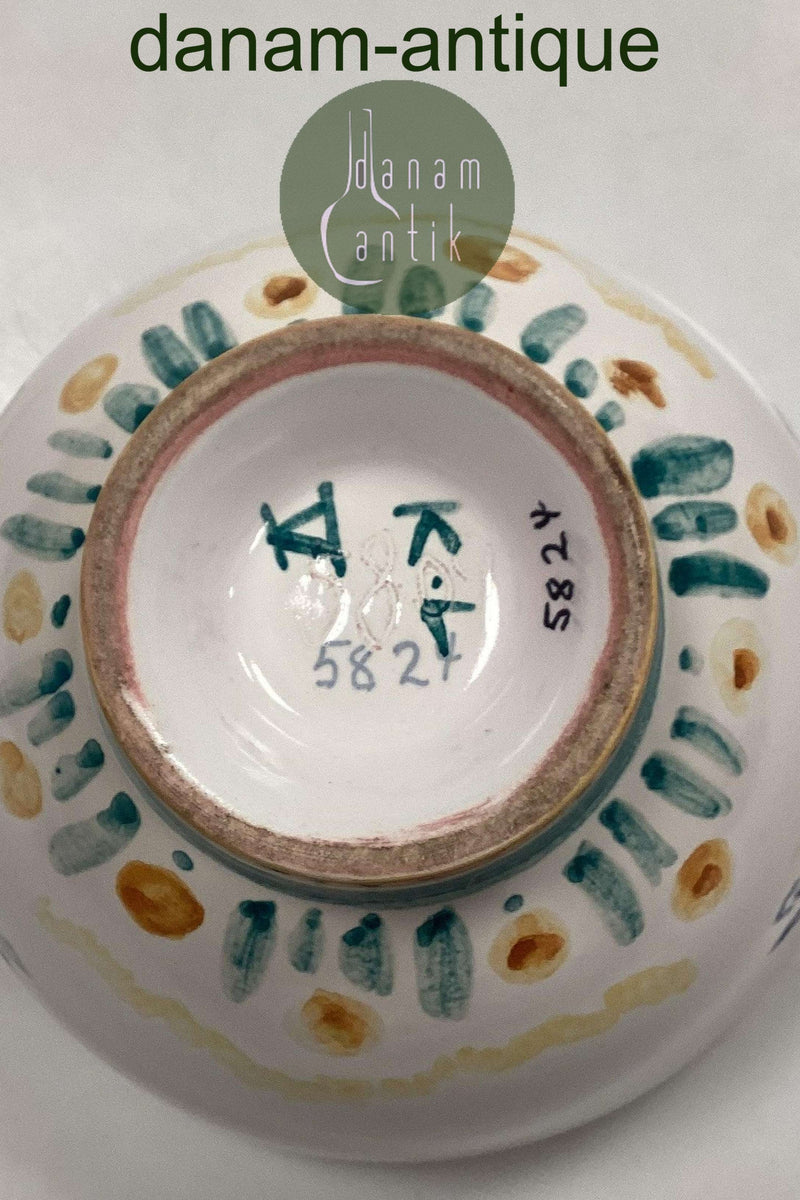 Aluminia Unika Vase af Kai Lange med Hest og Tyr No 5824