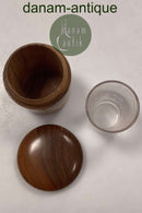 Rejseglas i træetui