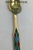 Georg Jensen Harlekin Sterling Sølv Kaffeske Forgyldt med emalje