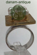 Hans Hansen Sterling Sølv Ring m Perler (Delvist Forgyldt)