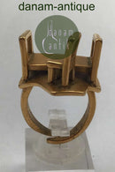 Georg Jensen Forgyldt Messing Seng / Stol Ring