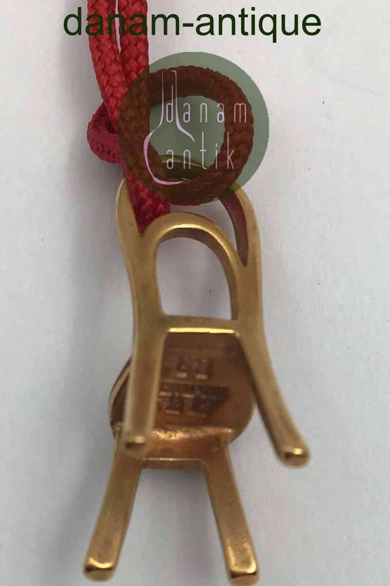 Georg Jensen Forgyldt Messing Cafe Stol Vedhæng No. 5217