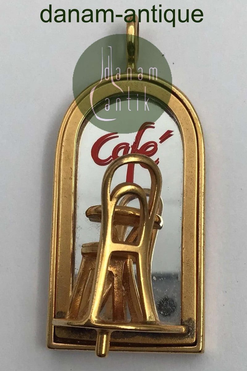 Georg Jensen Forgyldt Messing Cafe Vedhæng No. 5201