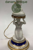 Royal Copenhagen Lampe med figur af dame