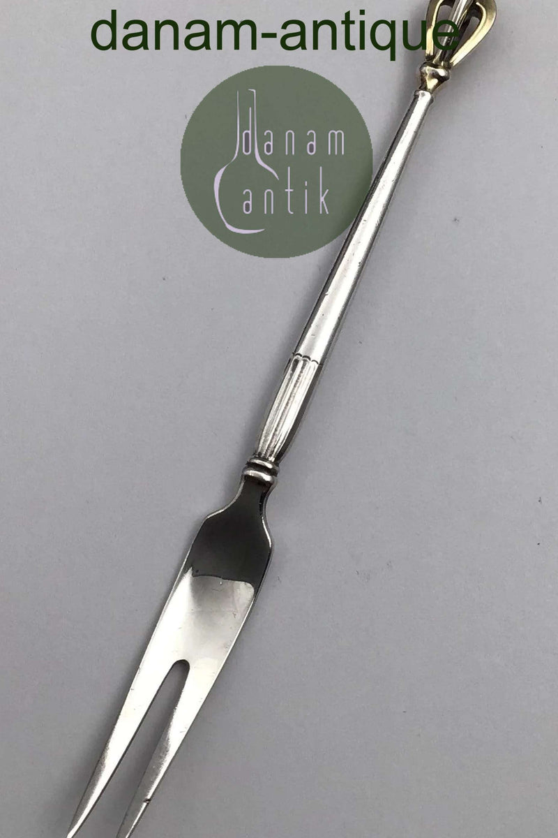 W&S Sørensen Sterling Sølv Krone Citron Gaffel