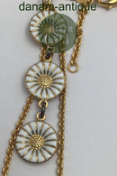 Georg Jensen Sterling Sølv Forgyldt Halskæde med Marguerite Vedhæng