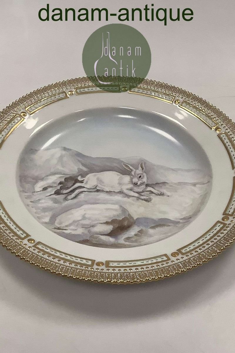 Flora Danica Jagtstel Middagstallerken No 239/3549 Snehare