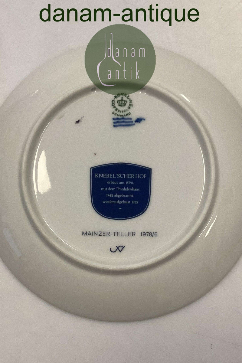 Royal Copenhagen Mindeplatte MAINZ No.1978/6