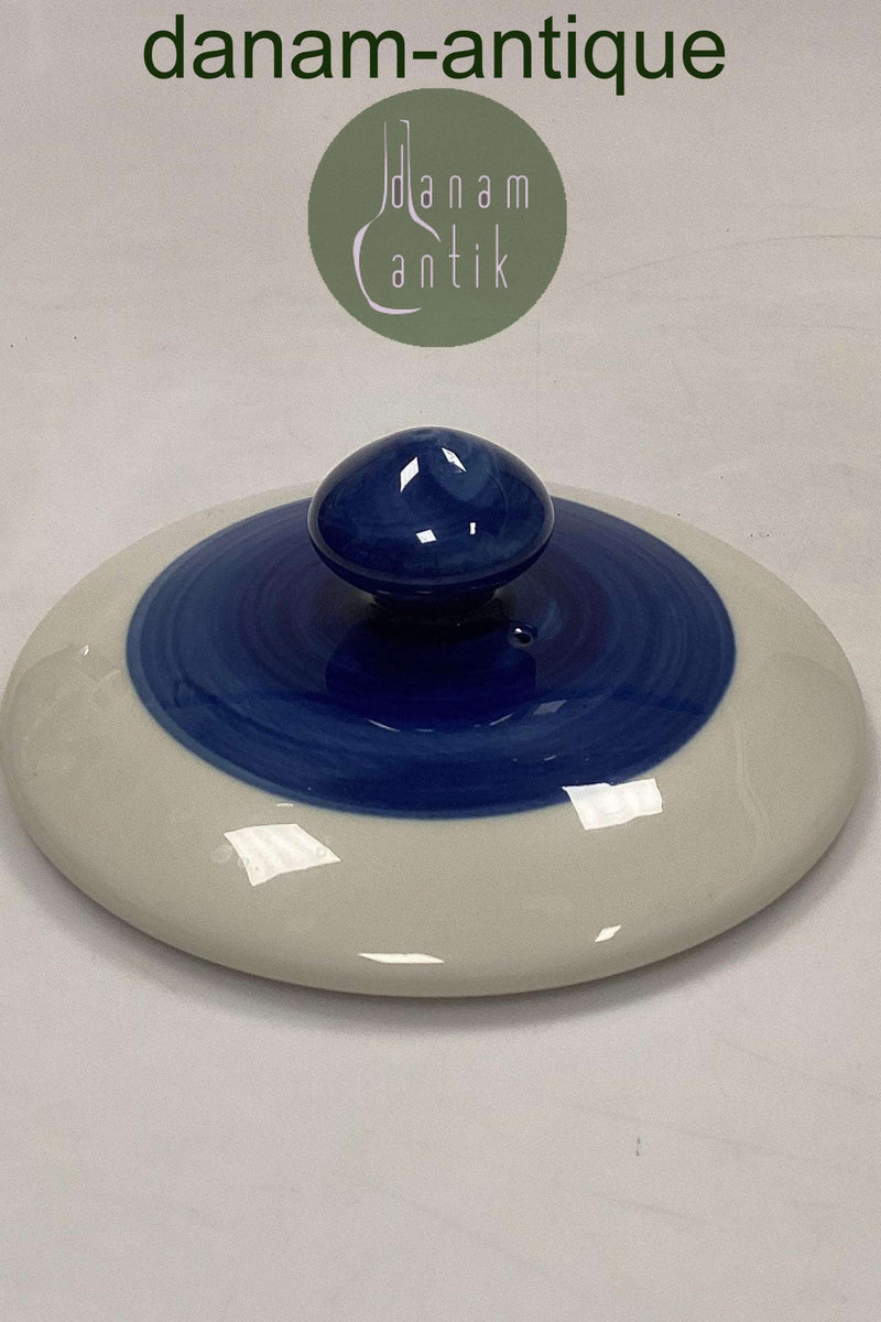 Rörstrand Blå Koka Låg med knop