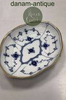 Royal Copenhagen Musselmalet Riflet Lille Assiet med guld No 146