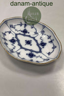 Royal Copenhagen Musselmalet Riflet Lille Assiet med guld No 146